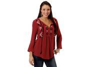 Roper Western Shirt Womens L S Pullover M Red 03 050 0565 7007 RE