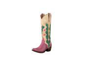 Lane Western Boots Womens Cowboy Hard To Handle 8 B Pink Ivory JG0012B