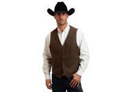 Stetson Western Vest Mens Button Woven XL Brown 11 097 0541 0716 BR