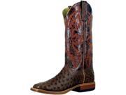 Anderson Bean Western Boots Mens FQ Ostrich 10.5 D Rum Volcano S1099