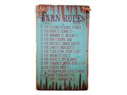 Cowboy Signs Wood Wall Hanging Ranch Western Barn Rules Turquoise 8205