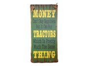 Cowboy Signs Wood Wall Hanging Humorous Tractors Happiness Green 8208