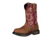 Rocky Western Boots Womens Original Ride WP Saddle 6.5 M Brown RKW0176