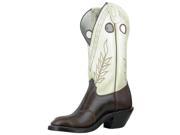 Olathe Western Boots Mens Leather Cowboy Saddle Vamp 12 D Brown 7349
