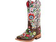 Macie Bean Western Boots Girls Floral Leopard 13 Child Black MK9014