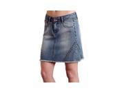 Stetson Western Skirt Womens Short Frayed 6 Blue 11 060 0594 0689 BU