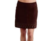 Stetson Western Skirt Women Leather Studs 10 Brown 11 060 0539 0600 BR