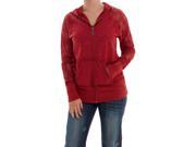Cowgirl Tuff Western Sweatshirt Women Hoodie Crochet Lace M Red H00444