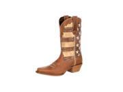Durango Western Boots Womens Crush Distressed Flag 7 M Brown DRD0131