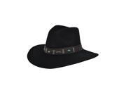 Alamo Cowboy Hat Crushable Kenneland Felt Fabric M Black 24060