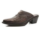 Roper Western Shoes Womens Lace Mule 9.5 B Brown 09 021 1555 0337 BR