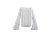 Tin Haul Western Shirt Womens V Back XL White 10 038 0080 0718 WH