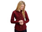Stetson Western Shirt Womens L S Snap S Red 11 050 0565 0709 RE