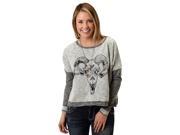 Roper Shirt Womens Bright Side Pullover XL Gray 03 038 0514 6049 GY