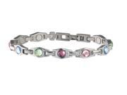 Sabona Jewelry Women Bracelet Lady Executive Gem Magnetic XL Multi 312