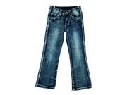 Cowgirl Tuff Jeans Girl VIP Leather Metallic 10 Reg Medium Wash GJVIPM