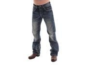 B. Tuff Western Denim Jeans Mens Torque Rlx 34 Long Med Wash MTRQUE