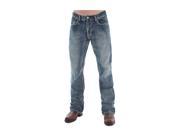 B. Tuff Western Denim Jeans Mens Steel 40 X Long Med Wash MSTEEL