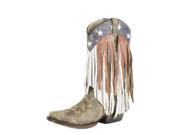Roper Western Boots Womens Americana 7.5 B Fringe 09 021 7001 0138 BR