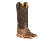 Tin Haul Western Boots Mens 10 D Printed Heel Tan 14 020 0007 0292 TA