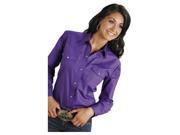 Roper Western Shirt Women L S Snap Solid XL Purple 03 050 0265 1067 PU