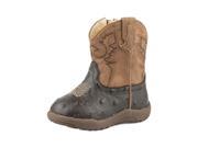 Roper Western Boots Boys Cowboy 1 Infant Brown 09 016 1900 1521 BR