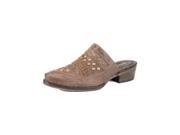 Roper Western Shoe Womens Slip On Studs 11 Brown 09 021 0979 0404 BR