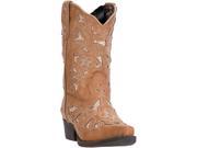 Laredo Western Boots Girls Sharona Snip Cowgirl 2 Child Brown LC2284