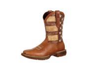 Durango Western Boot Mens Faded USA Flag Square 9.5 W Brown DDB0078