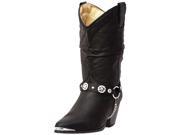 Dingo Fashion Boots Womens Leather Bailey Harness 5.5 M Black DI 522