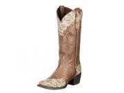 Lane Western Boots Womens Jeni Lace Snip Toe 9.5 B Brown Ivory LB0168C