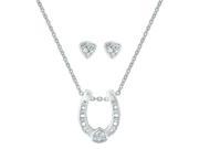 Montana Silversmiths Jewelry Women Luck Necklace Earring Silver JS3216