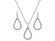 Montana Silversmiths Jewelry Womens Laced Teardrop Set Silver JS3195
