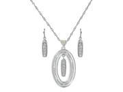 Montana Silversmith Jewelry Women Oval Earrings Necklace Silver JS3255