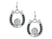 Montana Silversmiths Earrings Womens Horseshoe Treasure Silver ER3208