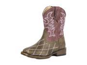Roper Western Boots Girls Diamond 6 Infant Brown 09 017 1900 0081 BR