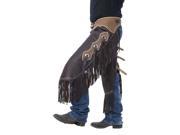 Tough 1 Western Apparel Mens Smooth Leather Chinks Small Brown 63 7915