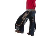 Tough 1 Western Apparel Mens Painted Suede Chinks Med Black 63 7925