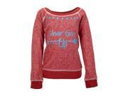 Cowgirl Tuff Western Sweatshirt Girl Arrows Never Give Up S Red 100064