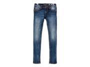 Miss Me Denim Jeans Girls Flap Rogue Skinny 12 Med Wash JK7757S2