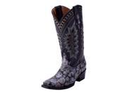 Ferrini Western Boots Womens Apache Rose Straps 8.5 B Black 94971 04