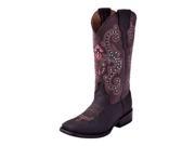Ferrini Western Boots Womens Studded Cowgirl Block 8 B Dark Choc 82993