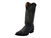 Ferrini Western Boots Mens Apache Round Cowboy Heel 9.5 D Black 12911
