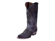 Ferrini Western Boots Womens Shabby Chic Snip Straps 7.5 B Black 81761