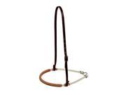 Berlin Custom Leather Noseband Leather Covered Rawhide Lace Brown H905