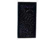 HOOey Western Wallet Mens Rodeo Scalloped Floral Slot Black 1700137W1