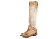 Stetson Western Boots Women Harness Zip 8 B Brown 12 021 7107 0964 BR