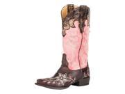Stetson Western Boots Women April Wingtip 7 B Pink 12 021 6105 1002 PI