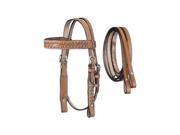 Tough 1 Headstall Reins Tooling Pony Star Conchos Med Oil 42 2635P