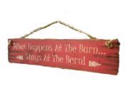Cowboy Signs Wood Wall Hanging Wood Happens Barn Grass Rope Red 8248